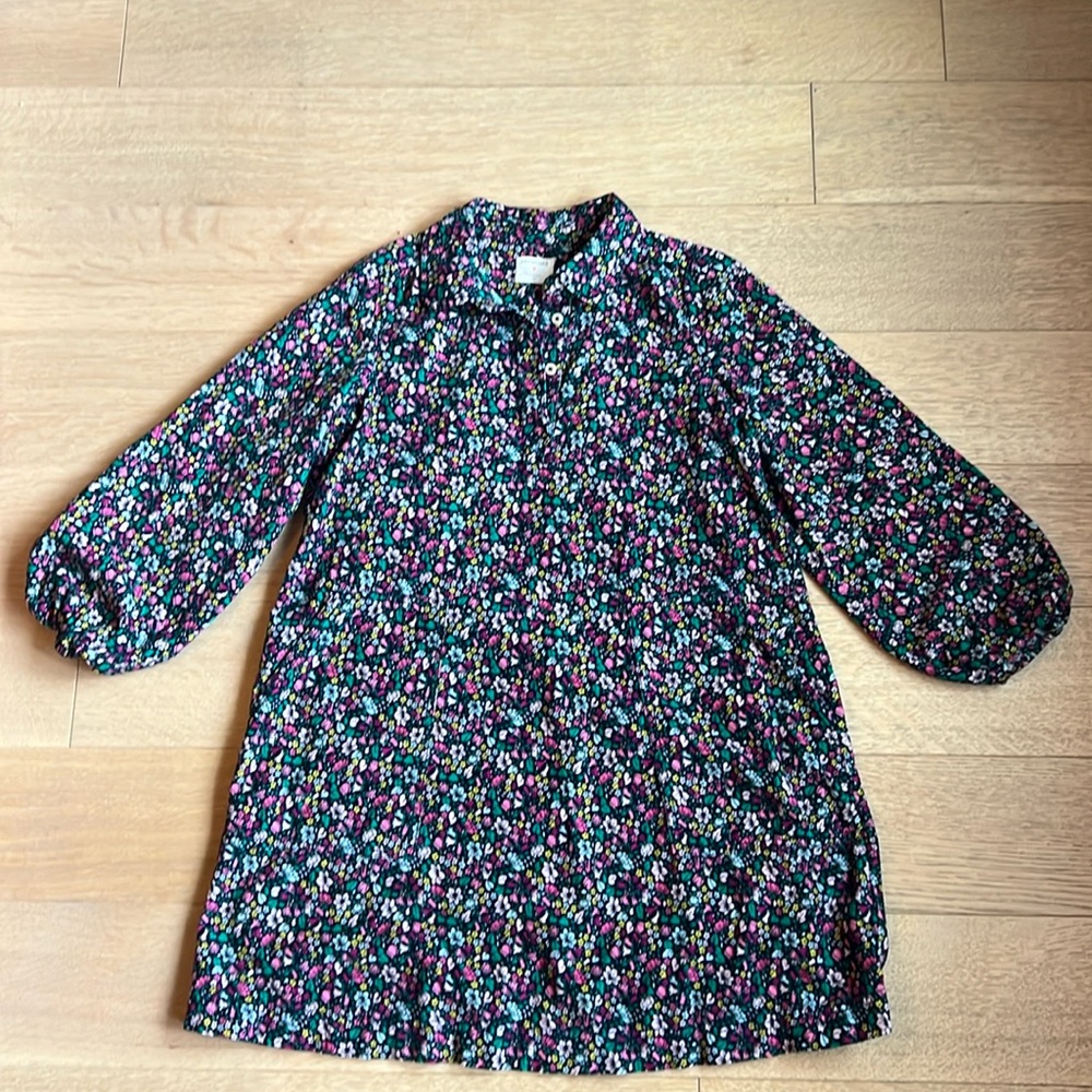 j Crew floral corduroy dress with pockets
